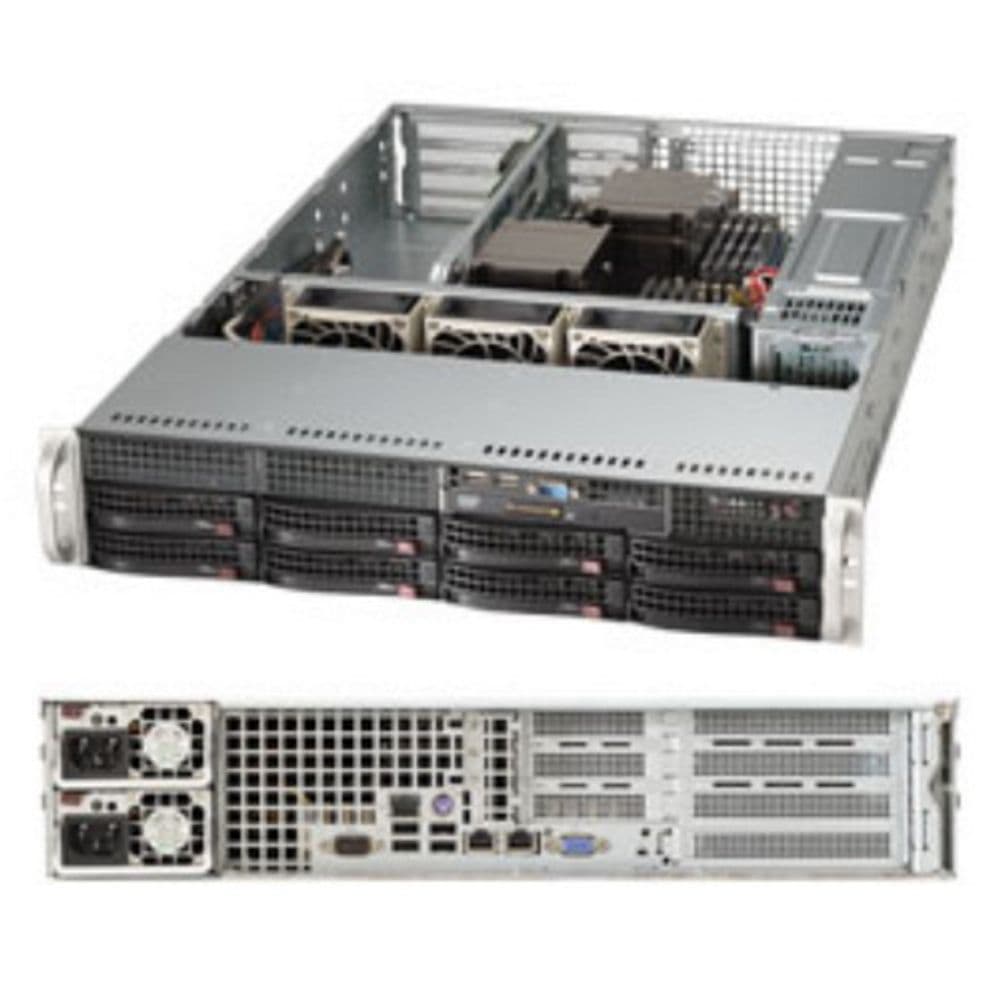 Платформа системного блока SuperMicro SYS-6028R-WTR 2U Rackmount SC825TQ-R740WB LGA 2011 X10DRW-i (16xDDR4 10xSATA3 6xUSB 3.0 VGA 4xPCI-E3.0x8 2xPCI-E3.0)