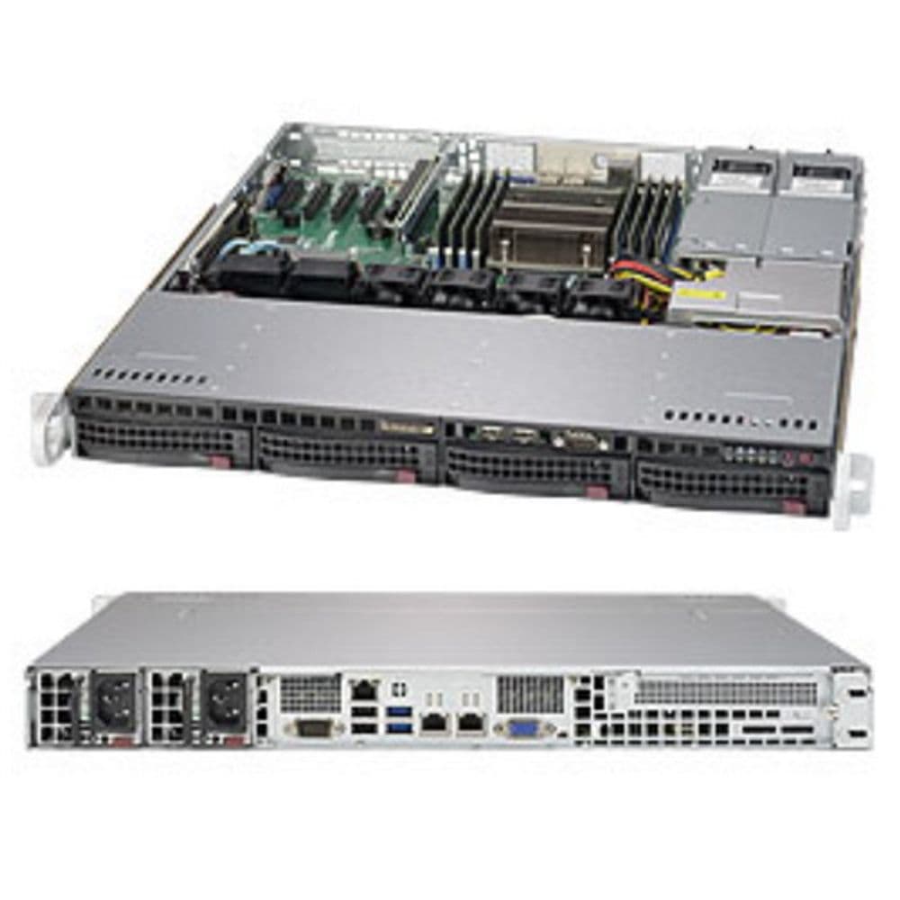 Платформа системного блока SuperMicro SYS-5018R-MR 1U Rackmount 813MTQ-R400CB X10SRi-F LGA 2011 8xDDR4 10xSATA3 2xUSB3.0 4xUSB2.0 VGA PCI-E3.0x16