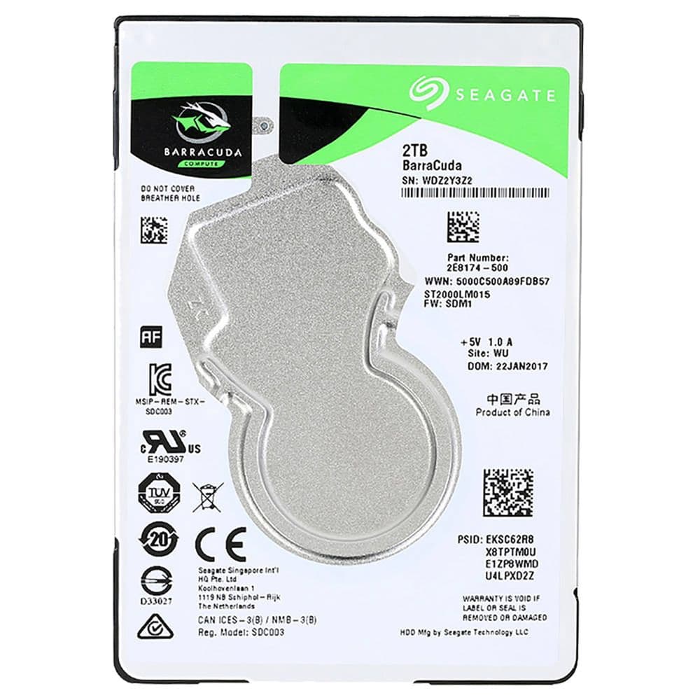 Жесткий диск Seagate BarraCuda ST2000LM015 2TB 2.5" SATA 6Gb/s, 5400rpm, 128MB, Bulk