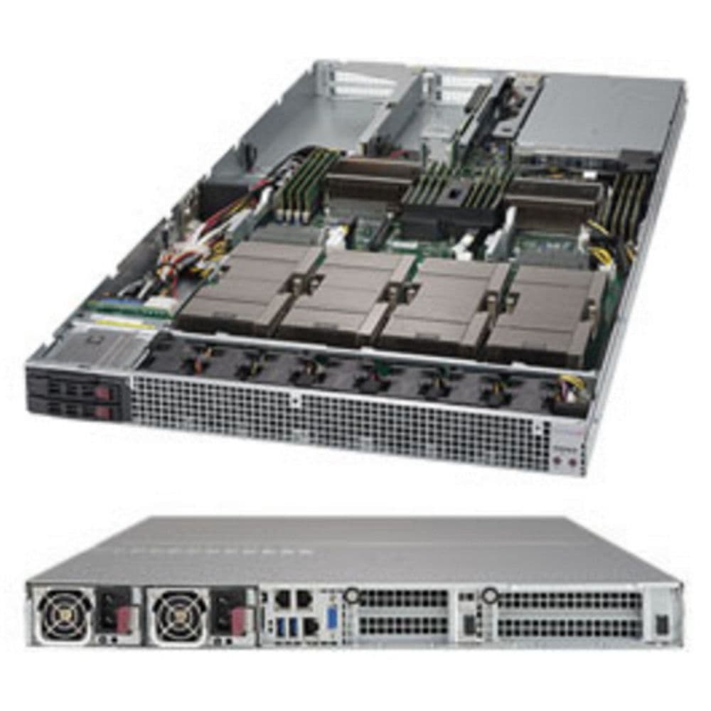 Платформа системного блока SuperMicro SYS-1028GQ-TXR X10DGQ-O-P (Up to 4x NVIDIA Tesla P100 SXM2) 1U Dual Intel Xeon E5-2600V4, 16x 288-pin DDR4 DIMM slots, RPSU (1+1) 2000W Titanium