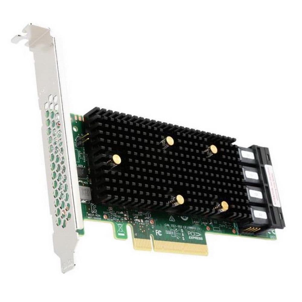 HBA-адаптер Broadcom SAS 9400-16i SGL (05-50008-00 / 03-50008-15012 / 03 – 50008 – 15006) PCIe 3.1 x8 LP, Tri-Mode SAS/SATA/NVMe 12G HBA, 16port(4*int SFF8643), 3416 IOC