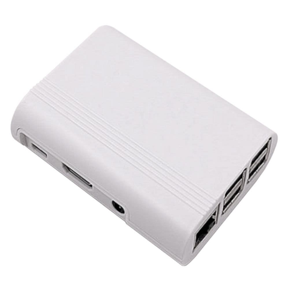 Корпус ACD RA075 White ABS Plastic Injection Molding case with Stripe for Raspberry Pi 3 B (белого цвета, овальный на винтах) (RASP1796)