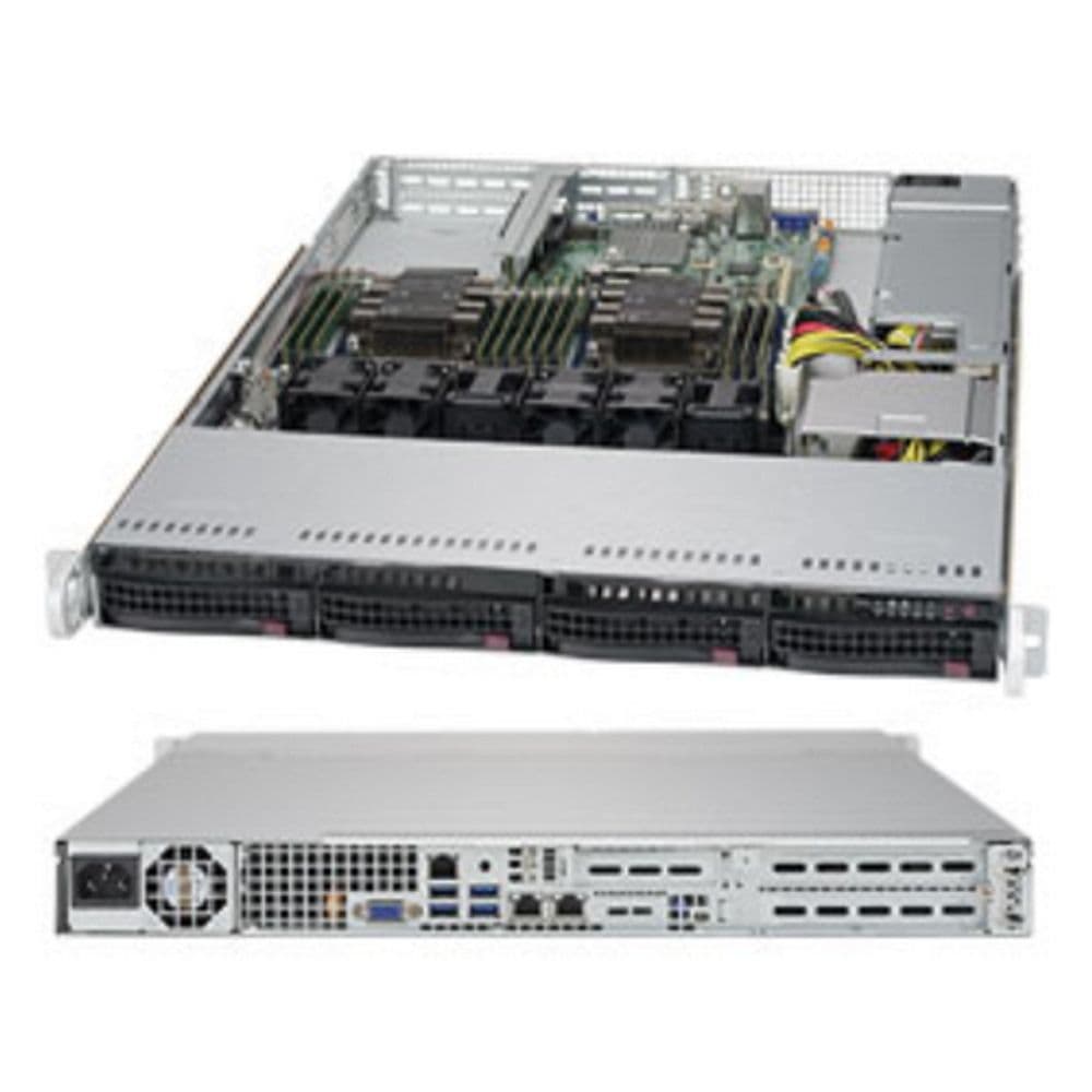 Платформа системного блока SuperMicro SYS-6019P-WT 1U Rackmount 815TQC-605WB X11DDW-L SATA3 ; RAID 0, 1, 5, 10