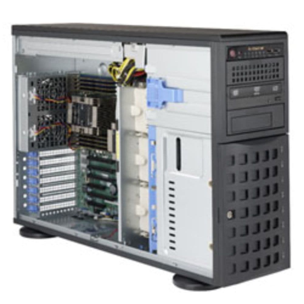 Платформа системного блока SuperMicro SYS-7049P-TR 4U Rackmountable / Tower Optional Rackmount Kit SuperChassis 745BAC-R1K28B2 X11DPi-N 8 SATA3 (6Gbps) ports