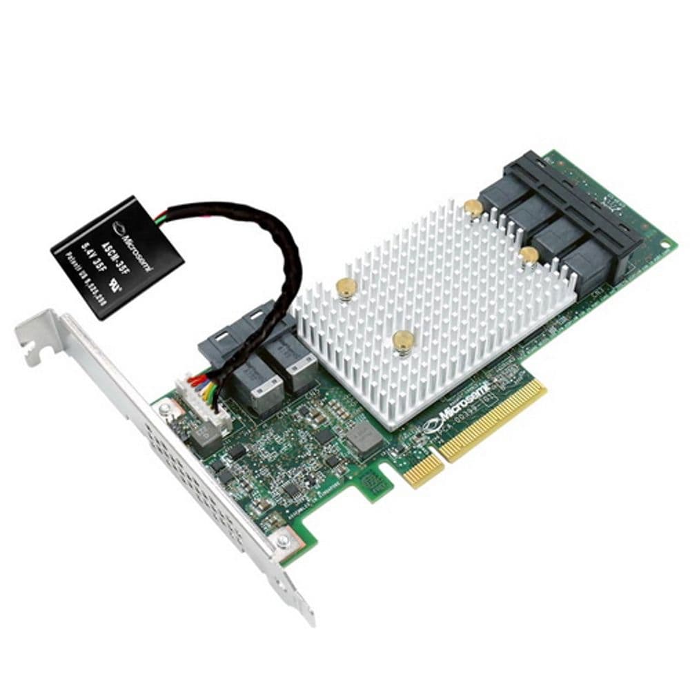 RAID-контроллер Microsemi Adaptec SmartRAID 3154-24i (2294700-R) PCI Express 3.0 x8, SAS-3 12 Гб/с, 4GB, 6хSFF8643 internal, батарейка в комплекте