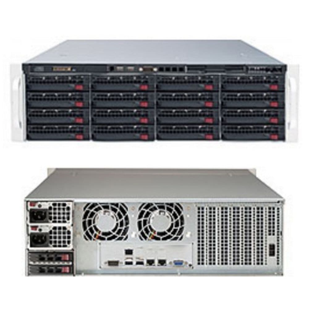 Платформа системного блока SuperMicro SSG-6039P-E1CR16H 3U, 2x LGA3647,16x DIMM DDR4 2933MHz, 16x 3.5" SAS3/SATA3 expander based backplane, 2x 2.5" SAS3/SATA3 rear, RAID AOC-S3108L-H8IR, 2x 10GBase-T, 2x 1200W