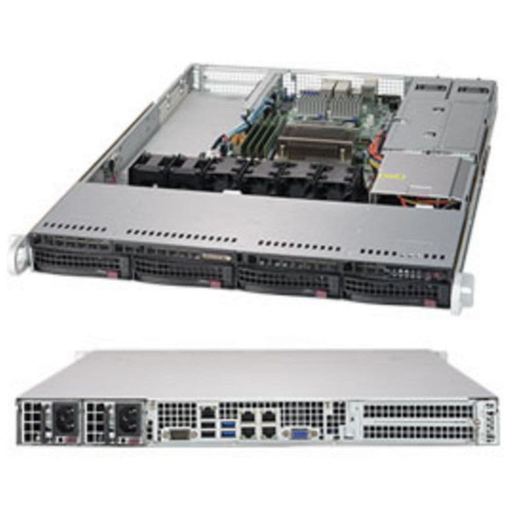 Платформа системного блока SuperMicro SYS-5019S-W4TR 1U Rackmount CSE-815TQC-R504WB3 X11SSW-4TF SATA3