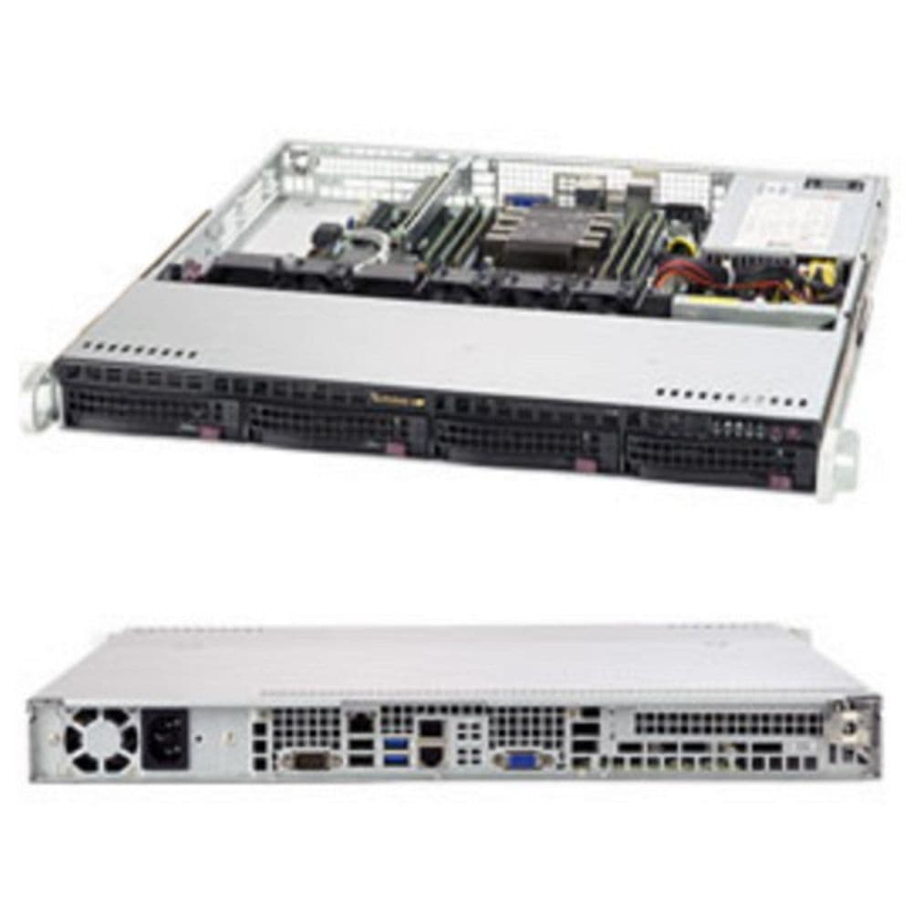 Платформа системного блока SuperMicro SYS-5019P-M 1U, 1xLGA3647, iC621, 6xDDR4, up to 4x3.5, 2x1GbE, 1x350W (813MFTQC-350CB X11SPM-F)