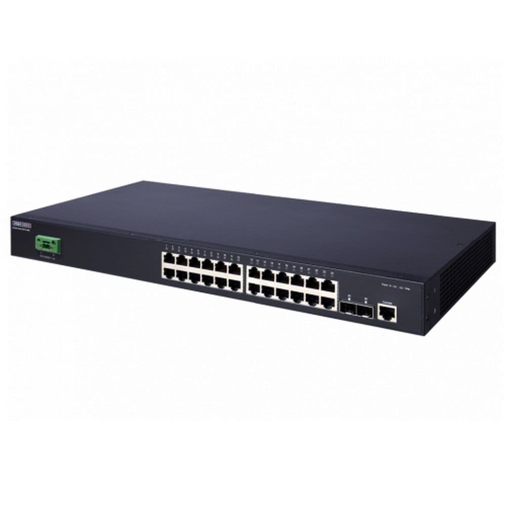 Коммутатор Edge-corE ECS4100-26TX-ME Edge-corE 24 x GE + 2 x 10G SFP+ ports L2+ Switch, Fan-less design, 6KV Surge Protection, AC(Rear)+DC(Front) Power