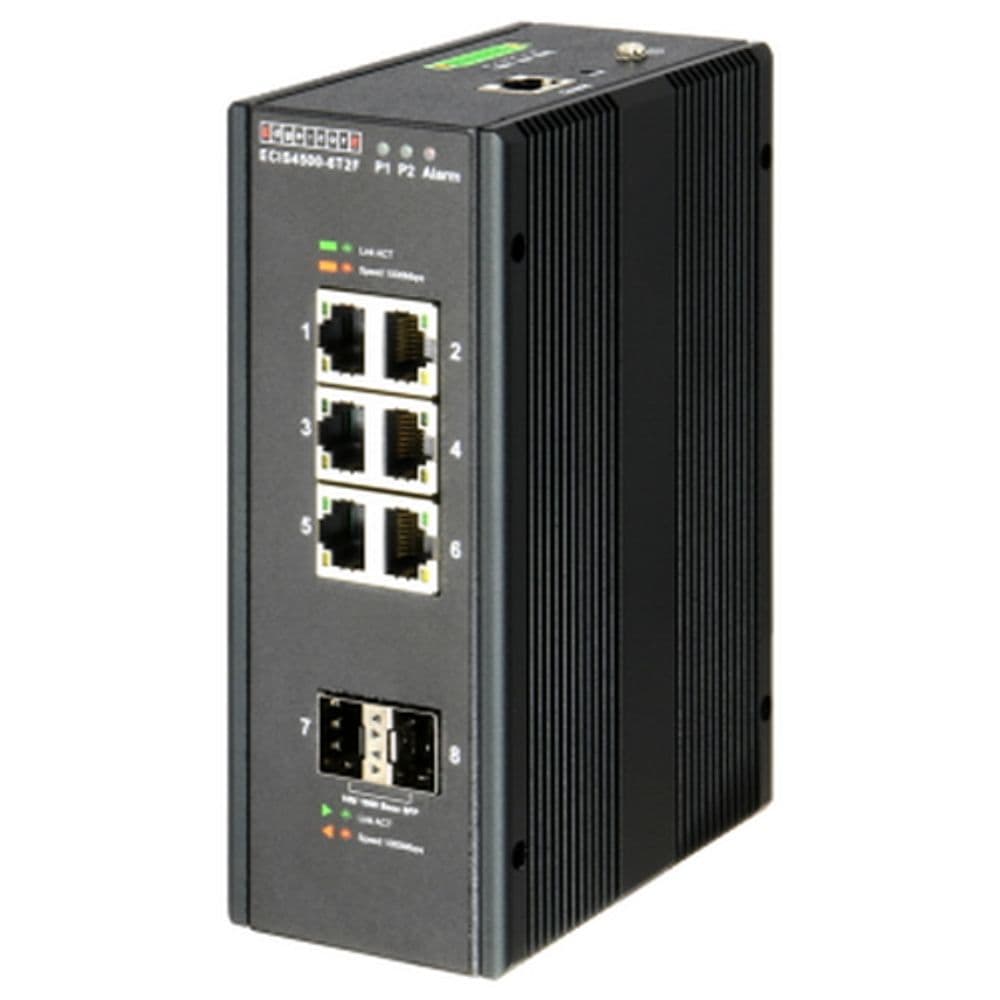 Коммутатор Edge-corE 6 10/100/1000 BASE-T Ports, 2 100/1000BASE-X SFP Ports Industrial Gigabit Ethernet Switch Edge-corE ECIS4500-6T2F
