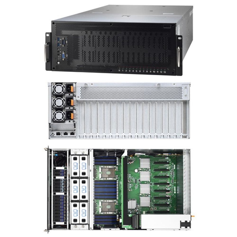 Платформа системного блока Tyan Rackmount B7109F77DV10E4HR-2T-N 4U,2 LGA3647 Intel Xeon Scalable 10 2.5" Hot-Swap SSD/HD + 4 NVMe, 5+1 hot-swap 12cm fans, Intel C621, 12+12 DDR 4 DIMM slots