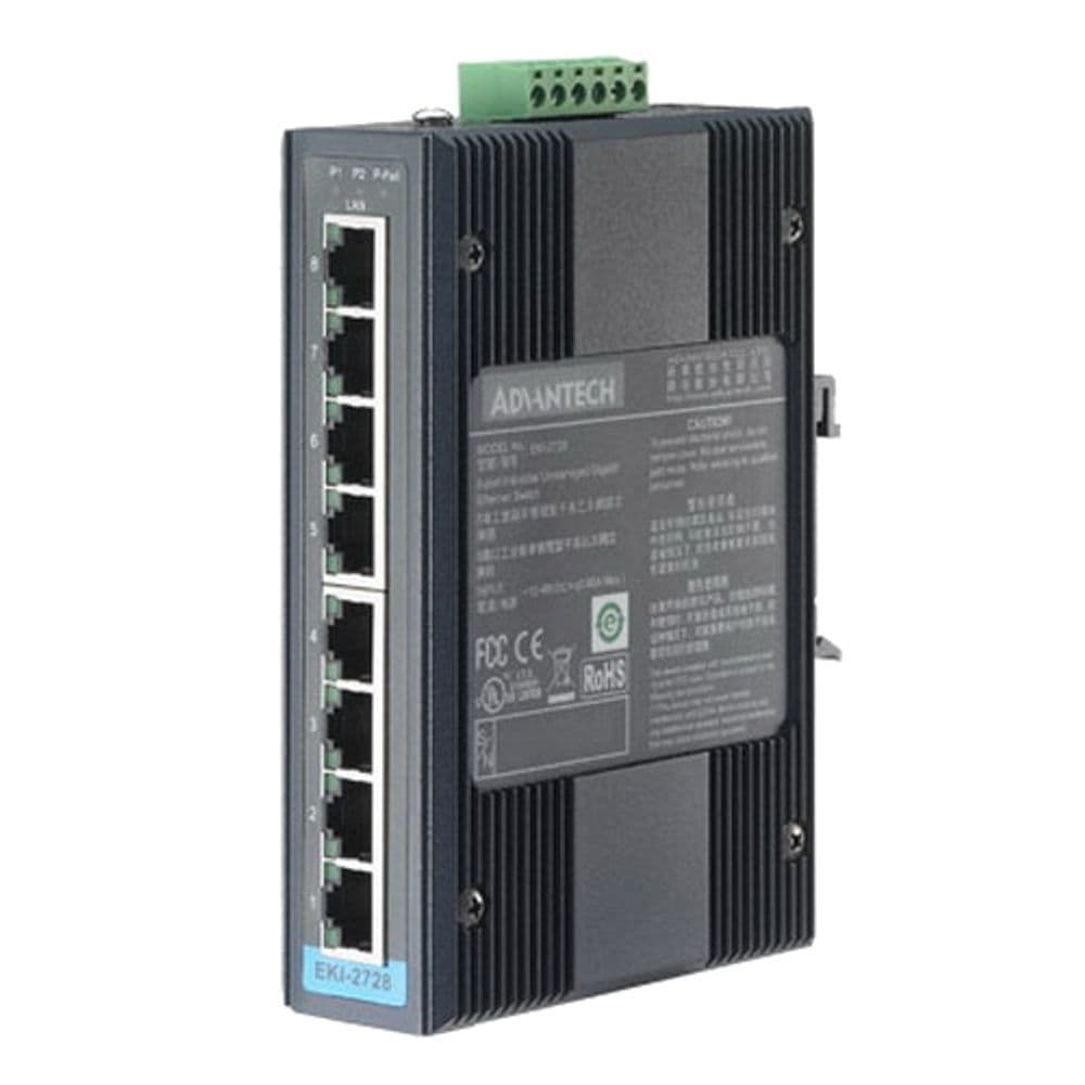 Коммутатор Advantech EKI-2728-CE 8GE Unmanaged Ethernet Switch