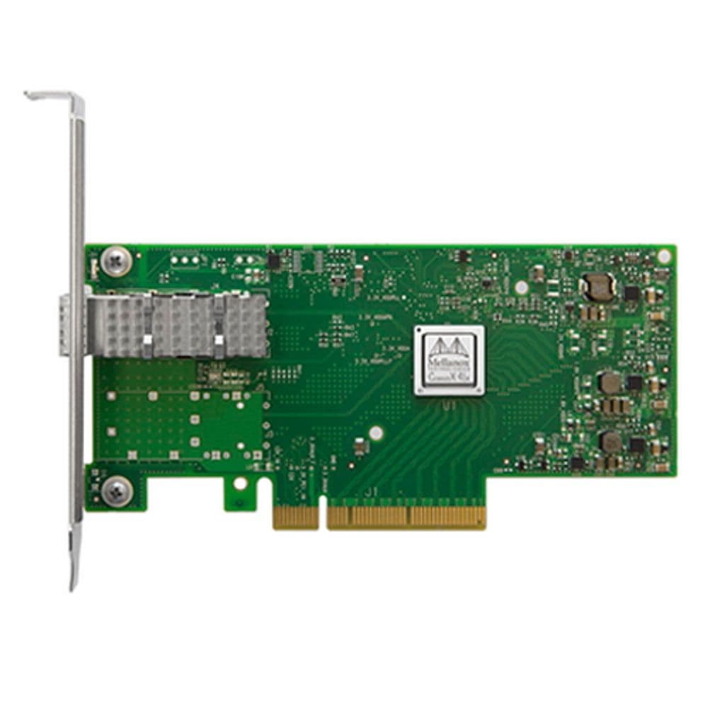 Сетевой адаптер Mellanox MCX4111A-ACAT ConnectX-4 Lx EN network interface card, 25GbE single-port SFP28, PCIe3.0 x8, tall bracket, SR-IOV, TCP/UDP, MPLS, VxLAN, NVGRE, GENEVE, iSER, NFS RDMA, SMB Direct, ROHS R6