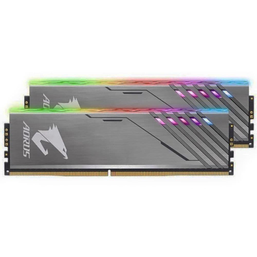 Модуль памяти Gigabyte Aorus RGB Silver Gaming Memory GP-AR32C16S8K2HU416R 16GB DDR4 3200 DIMM 2 pack Non-ECC, CL16, 1.35V, Kit (2x8GB), RTL
