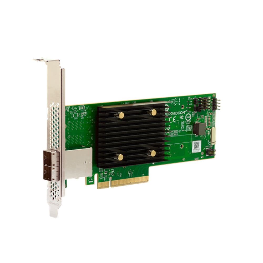 HBA-адаптер Broadcom SAS 9500-8e SGL (05-50075-01) PCIe Gen4 x8 LP, Tri-Mode SAS/SATA/NVMe 12G HBA, 8port(2*ext SFF8644), 3808 IOC