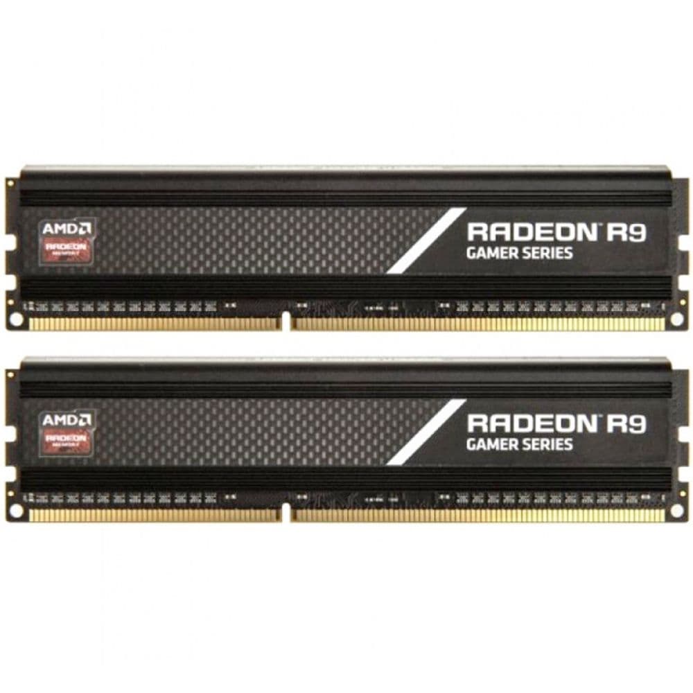 Модуль памяти AMD Radeon™ R9 Gamers Series Black Gaming Memory R9S416G3206U2K 16GB DDR4 3200 DIMM Non-ECC, CL16, 1.35V, Heat Shield, Kit (2x8GB), RTL