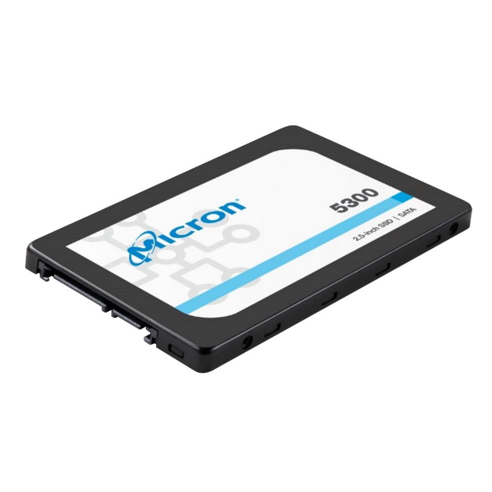 Твердотельный накопитель SSD Micron 5300 PRO Enterprise MTFDDAK960TDS-1AW1ZABYY 960GB 2.5" SATA 6Gb/s, 540/520, IOPS 95/35K MTTF 3M,3D TLC, 2628TBW,1.5DWPD, 7mm