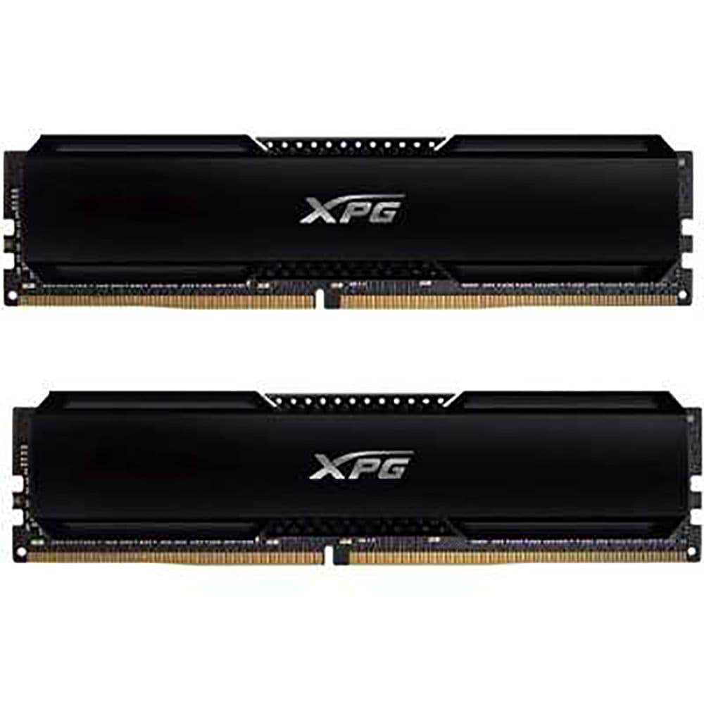 Модуль памяти ADATA GAMMIX D20 Black Gaming Memory AX4U320032G16A-DCBK20 64GB DDR4 3200 DIMM Non-ECC, CL16, 1.35V, Heat Shield, Kit (2x32GB), RTL
