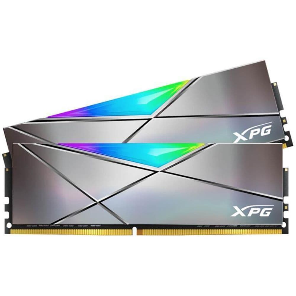 Модуль памяти ADATA XPG SPECTRIX D50 RGB Grey Gaming Memory AX4U32008G16A-DT50 16GB DDR4 3200 DIMM Non-ECC, CL16, 1.35V, Heat Shield, Kit (2x8GB), RTL