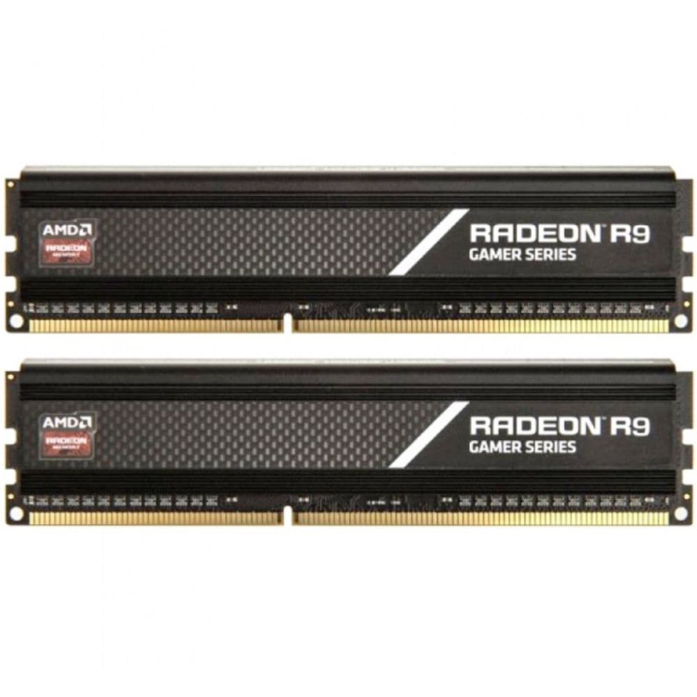 Модуль памяти AMD Radeon™ R9 Gamers Series Black Gaming Memory R9S464G3206U2K 64GB DDR4 3200 DIMM Non-ECC, CL16, 1.35V, Heat Shield, Kit (2x32GB), RTL
