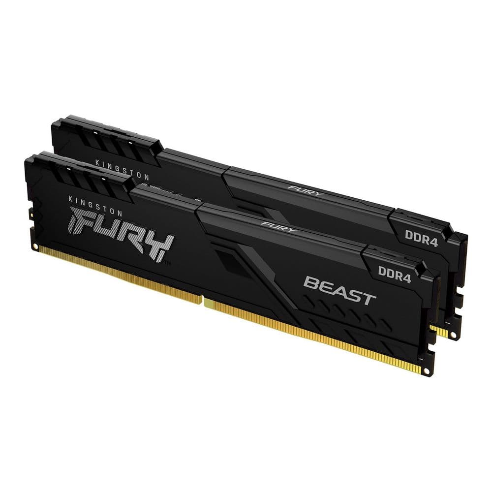 Модуль памяти Kingston FURY Beast Black Gaming Memory KF426C16BBK2/8 8GB DDR4 2666 DIMM Non-ECC, CL16, 1.2V, 512x8 Кит 2х4, RTL