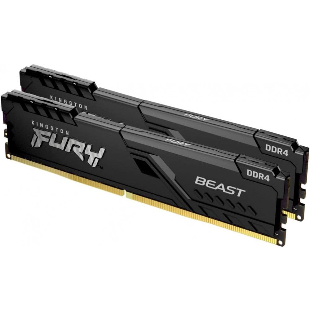 Модуль памяти Kingston FURY Beast Black Gaming Memory KF436C17BBK2/16 16GB DDR4 3600 DIMM Non-ECC, CL17, 1.35V, 1Gx8 (Kit of 2), RTL