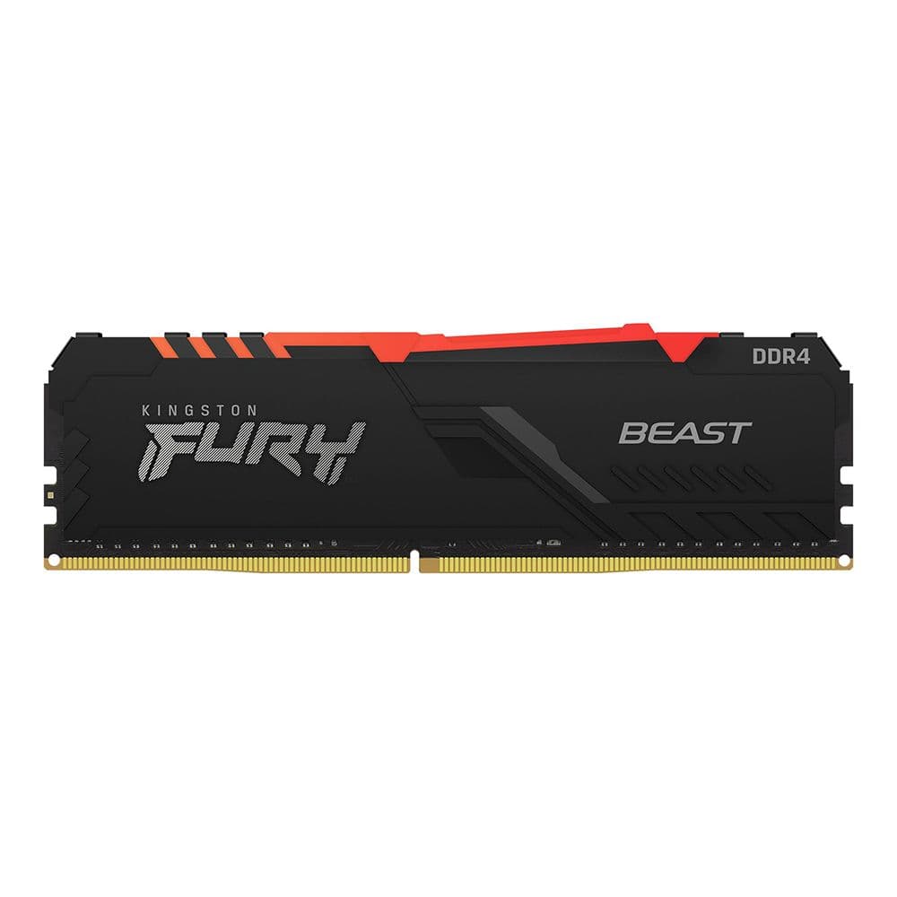 Модуль памяти Kingston FURY Beast Black RGB Gaming Memory KF432C16BBA/16 16GB DDR4 3200 DIMM Non-ECC, CL16, 1.35V, 2Gx8, RTL