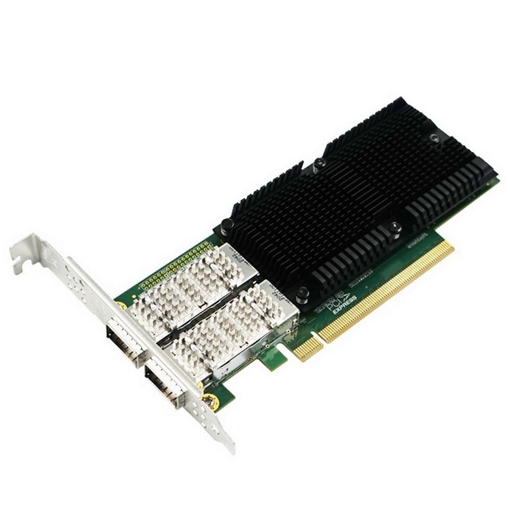 Сетевой адаптер Lr-Link LRES1014PF-2QSFP28 PCIe v4.0 x16 2*QSFP28 100G NIC Card на основе Intel E810