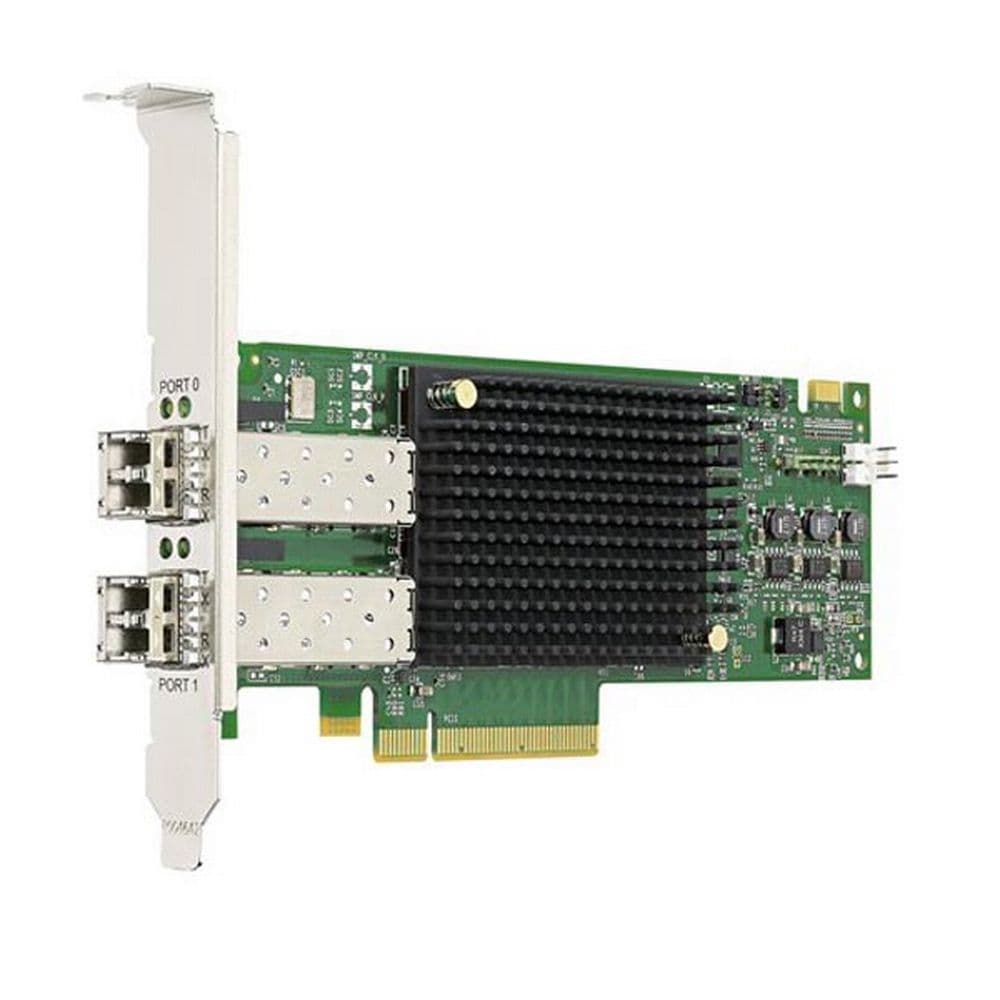 Сетевой адаптер Broadcom Emulex LPe31002-AP (LPe31002-M6) Gen 6 (16GFC), 2-port, 16Gb/s, PCIe Gen3 x8, LC MMF 100m, трансиверы установлены