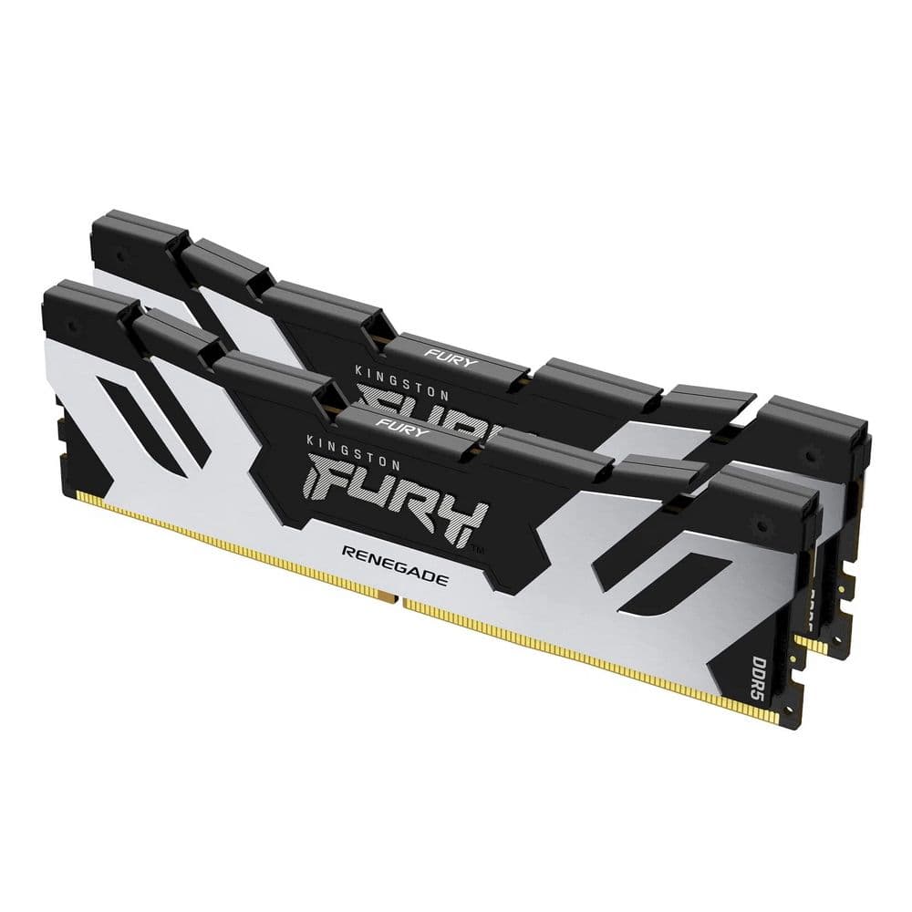 Модуль памяти Kingston 32GB DDR5 6400 DIMM FURY Renegade Silver XMP Gaming Memory KF564C32RSK2-32 Non-ECC, CL32, 1.4V, (Kit of 2) 1RX8 32-39-39 288-pin 16Gbit, RTL