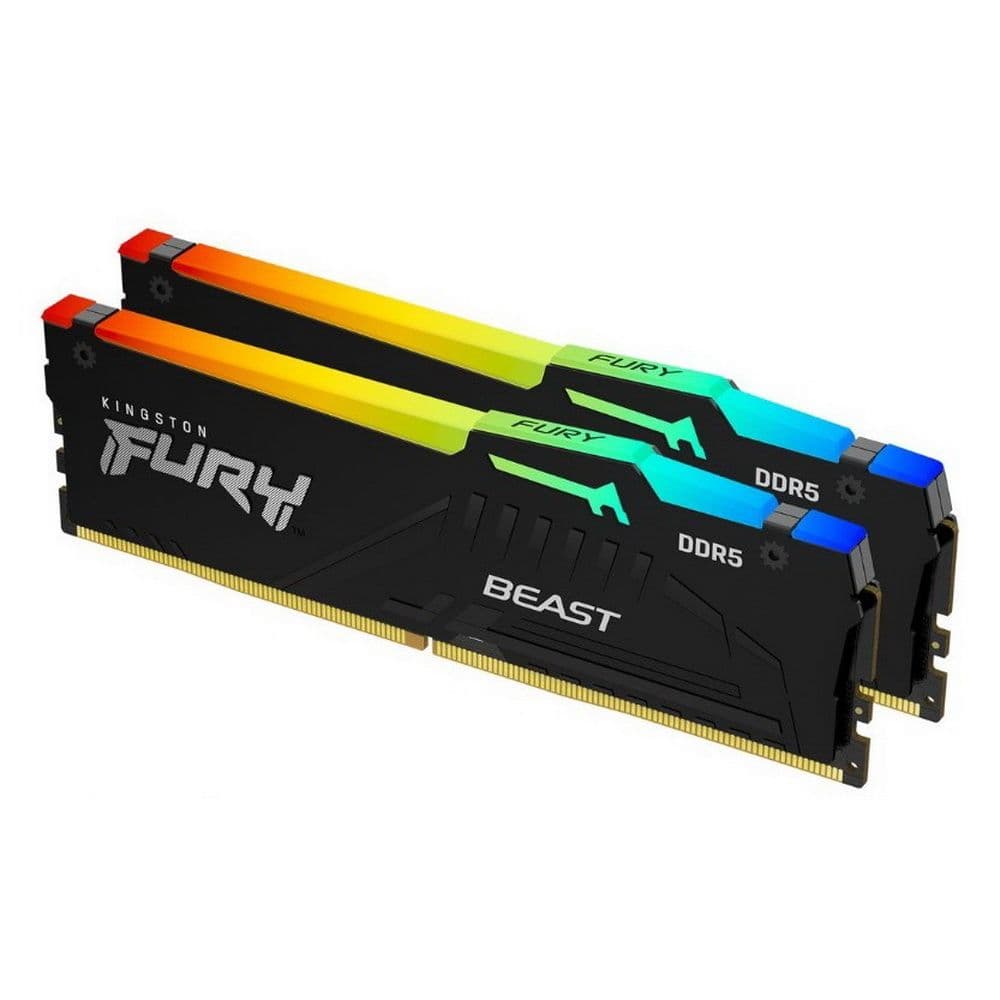 Модуль памяти Kingston 16GBDDR5 6000 DIMM FURY Beast RGB EXPO Gaming Memory KF560C36BBEAK2-16 Non-ECC, CL36, 1.35V, (Kit of 2) 1RX16 36-38-38 288-pin 16Gbit, RTL