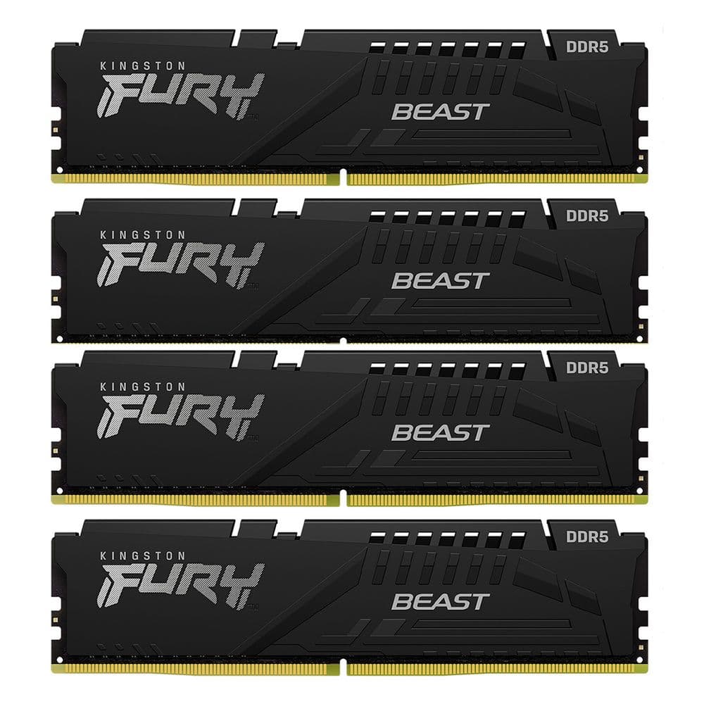 Модуль памяти Kingston 128GB DDR5 5200MHz DIMM FURY Beast Black (4х32gb), CL40