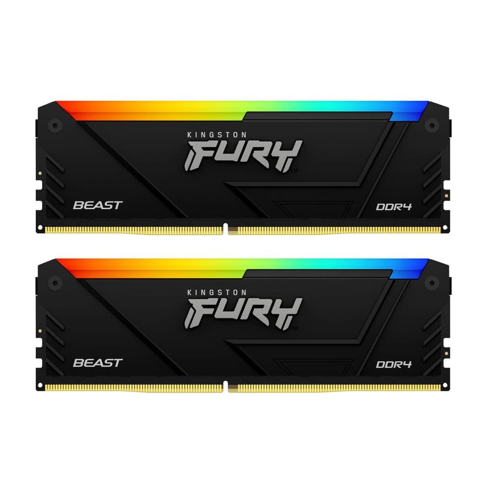 Модуль памяти Kingston 32GB DDR4 3600MHz DIMM FURY Beast Black RGB XMP kit 2x16Gb, CL18, 288-pin 1.35V Non-ECC