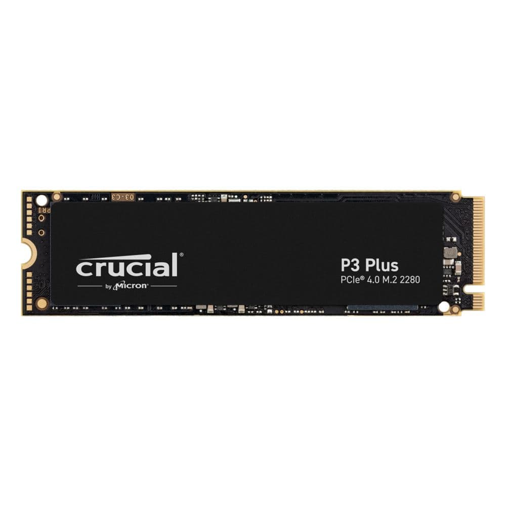 Твердотельный накопитель SSD Crucial P3 Plus 1TB PCIe M.2 2280 SSD NVMe (PCIe Gen 4 x4), 3D NAND, R/W 3600/5000MB/s, TBW 220, DWPD 0