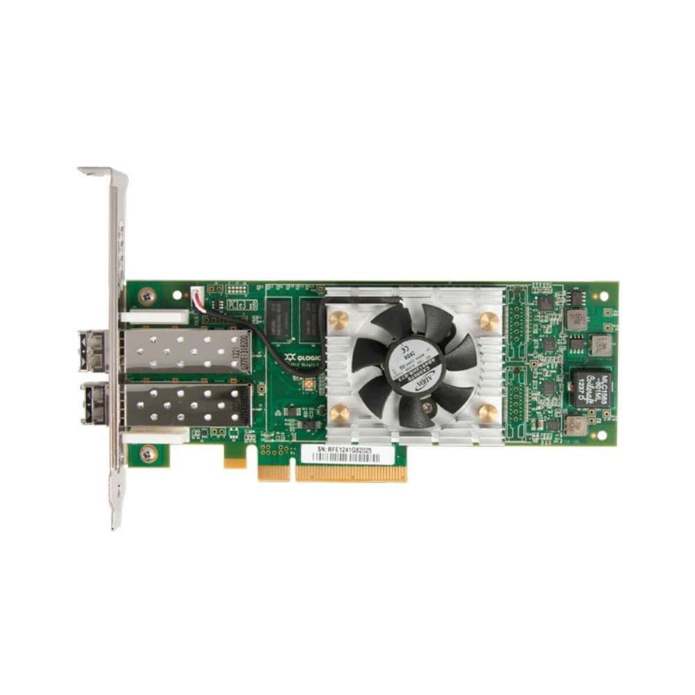 Сетевой адаптер Qlogic QLE2672 OEM 16Gb/s FC HBA, 2-port, PCIe v2.0 x8 (или v3.0 x4), LC MMF (упаковка: блистер, в комплекте планки FH и LP)