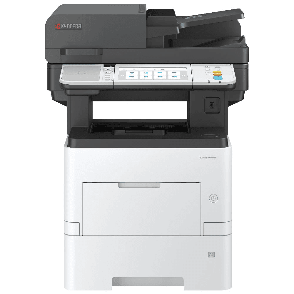 Kyocera Ecosys MA4500ifx A4, МФУ, лазерное, черно-белое, 45стр/мин, 1200dpi, 1400МГц, 1536Мб, 512Гб, 75АПД, Ethernet/USB, 6000стр/картридж, (110C103NL0)