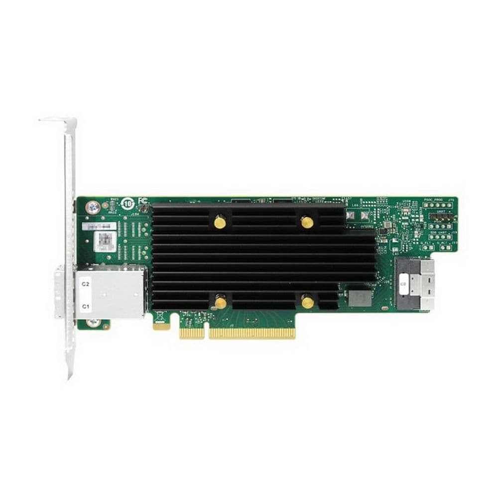 HBA-адаптер Broadcom 9600-8i8e SGL (05-50145-00 / 05-50145-00002 / 03-50145-00002) PCIe v4 x8 LP, Tri-Mode SAS/SATA/NVMe 24G HBA, 16port (1*int SFF8654, 2*ext SFF8674), RTL