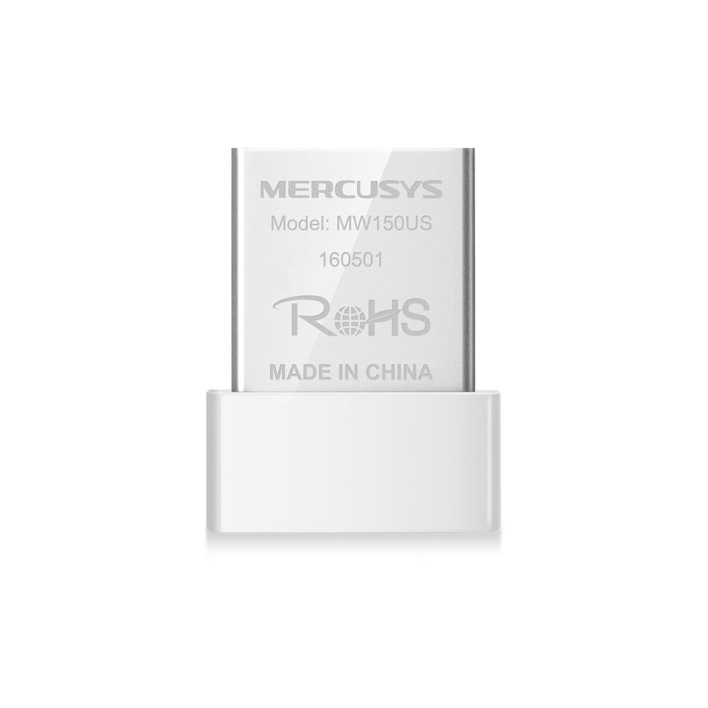 Bad Pack Сетевой адаптер Mercusys MW150US N150 Wi-Fi Нано USB-адаптер, USB 2.0, поддержка Windows 10/8.1/8/7/XP