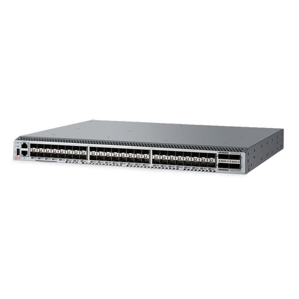 Коммутатор Brocade G620 64-port FC Switch, 48-port licensed, incl 48x 32Gb SWL SFP transceivers, Enterprise Bundle Lic, FOS Notupgradable, 2x PS 250W, Port Side Exhaust Air Flow, Rail Kit