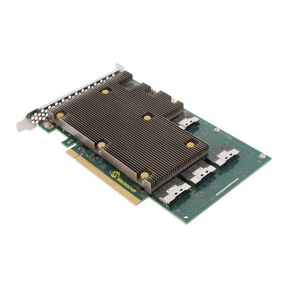 RAID-контроллер MICROCHIP Adaptec SmartRAID 3258p-32i/e (3258UPС32IX2S) PCIe 4.0 x16, FullHeight, 24G SAS/SATA/NVMe, RAID 0,1,5,6,10,50,60, 32port(4xINT SFF-8654), 8GB Cache, Cache Backup, maxCache, конденсатор в комплекте, RTL