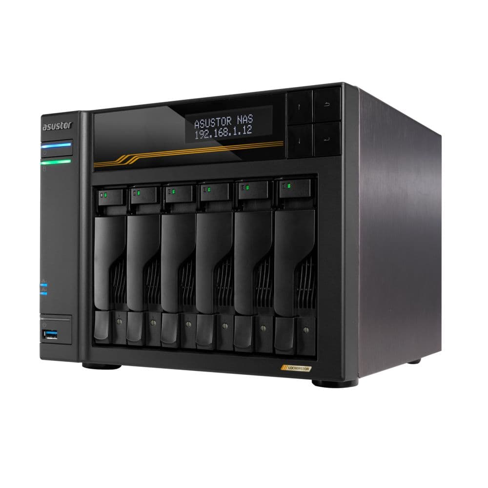 Платформа СХД ASUSTOR AS6806T 6 Bay (Max.18) 4xM.2 2x5GLAN 2x10GLAN 16GB (Max.64GB) DDR5 2xUSB-C 3xUSB