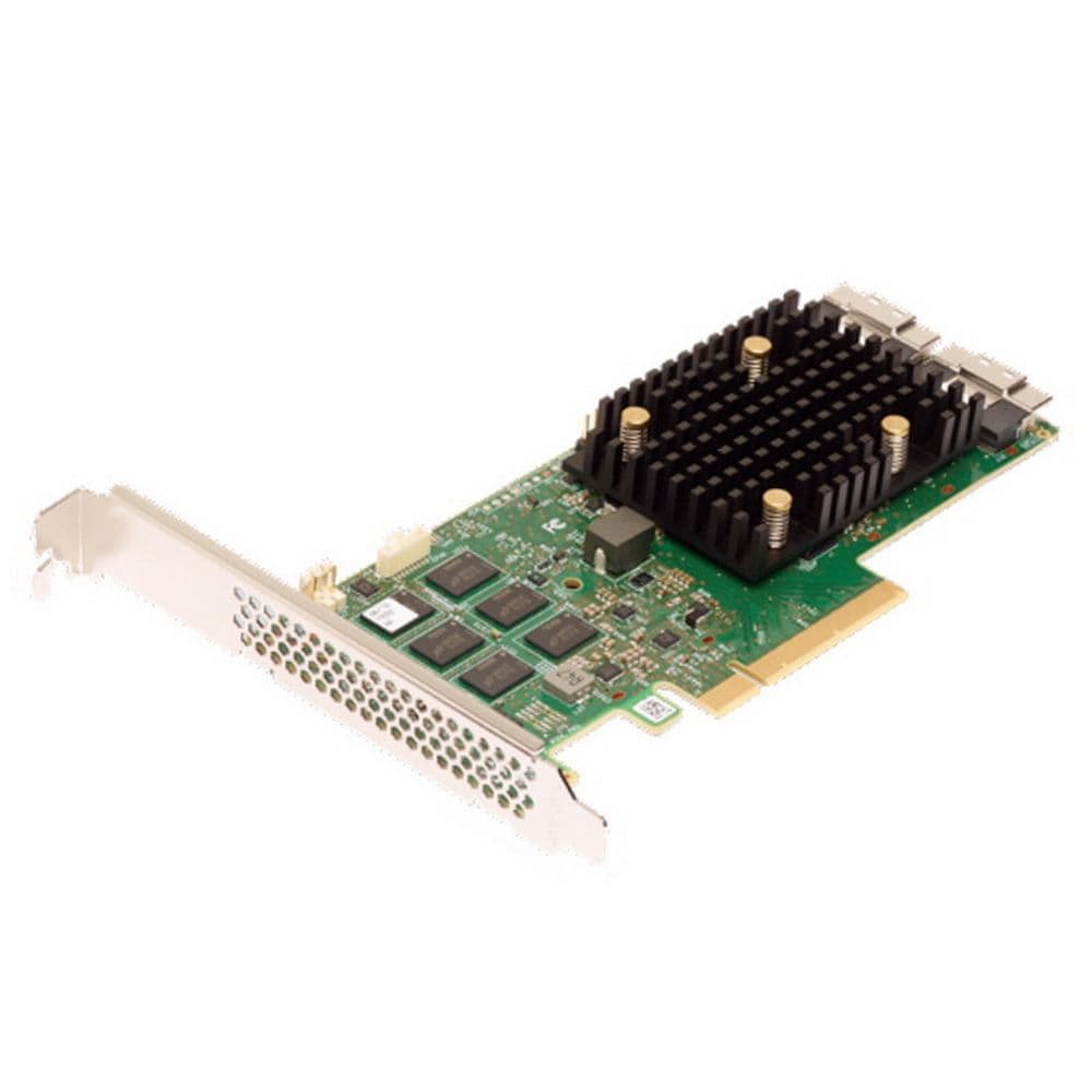 RAID-контроллер Broadcom 9560-16i SGL (05-50077-00 / 03-50077-00002 / 03-50077-00003 / 03-50077-00004 / 03-50077-00005 / 03-50077-00006) PCIe 4.0 x8 LP, SAS/SATA/NVMe, RAID 0,1,5,6,10,50,60, 16port(2* int SFF8654), 8GB Cache, 3916ROC, RTL
