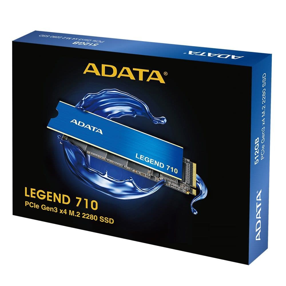 Твердотельный накопитель SSD ADATA Bad Pack ALEG-710-1TCS PCIe Gen3x4 with NVMe, 2400/1800, IOPS 180/150K, MTBF 1.5M, 3D NAND, 260TBW, 0,24DWPD, Heat Sink, RTL