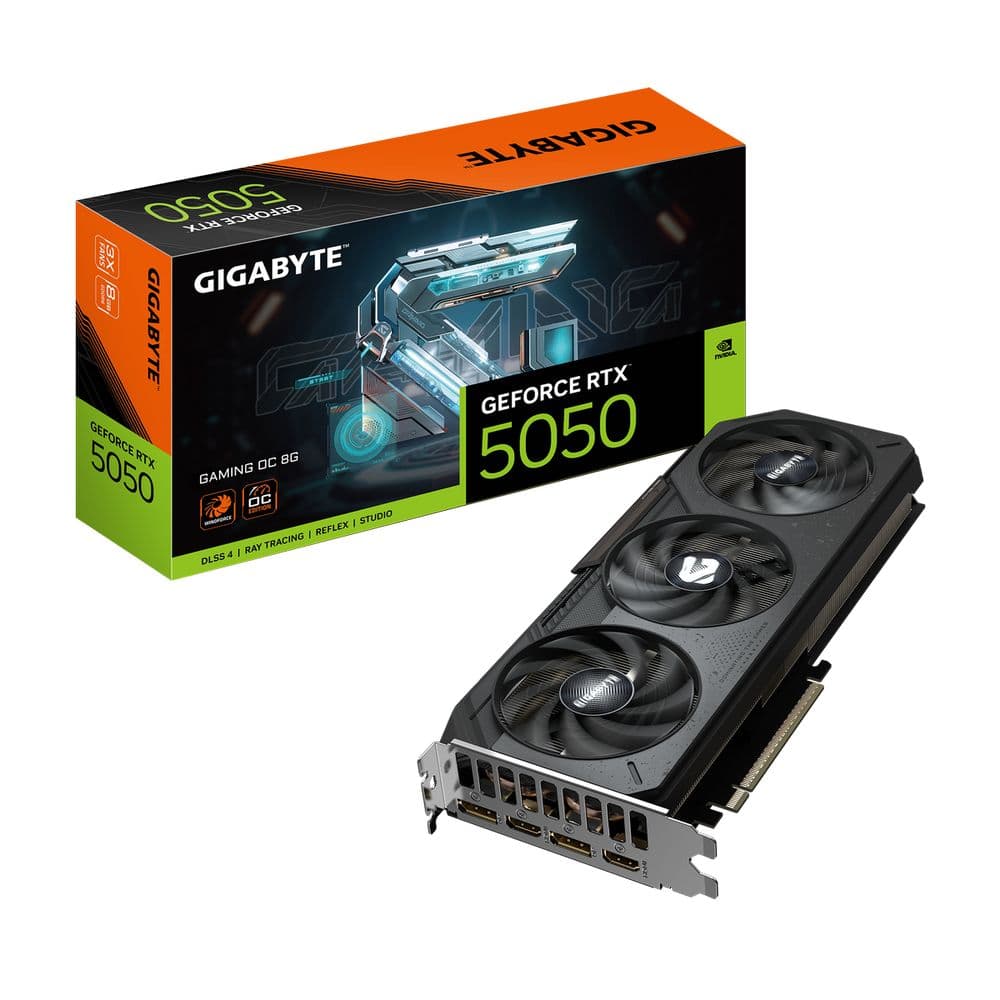 Видеокарта Gigabyte Bad Pack RTX5050 GAMING OC 8GB GDDR6 128bit 2xDP 2xHDMI 3FAN RTL
