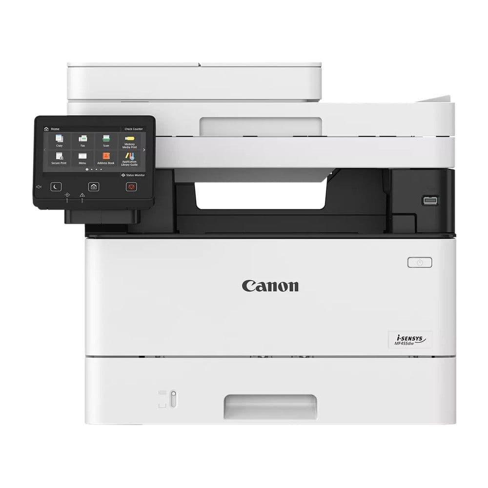 МФУ Canon Bad Pack i-Sensys MF455dw А4, лазерное, черно-белое,38стр/мин, 1200dpi, 800МГц, 1024Мб, 250+100, WiFi/USB/Ethernet, 3100стр/картридж, (5161C006)