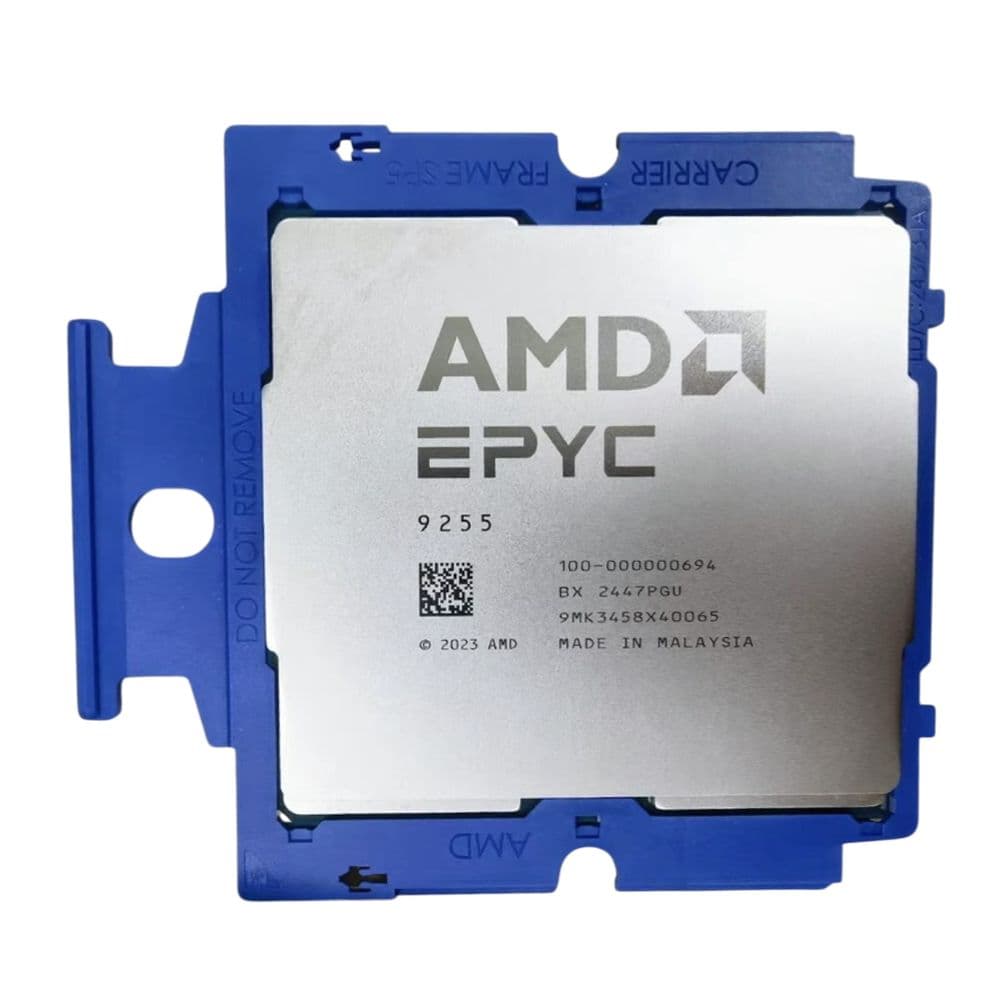 Центральный Процессор AMD EPYC 9255 24 Cores, 48 Threads, 3.2/4.3GHz, 128MB, DDR5-6400, 2S, 200/240W OEM