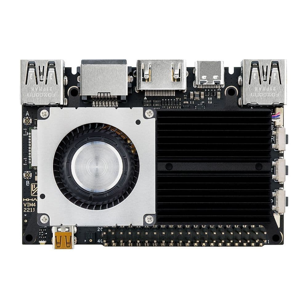 Одноплатный компьютер Khadas New VIM4 ARM Cortex-A73 4-Core + Cortex-A53 4-Core Amlogic A311D2 REVC 2.2GHz 8+32GB