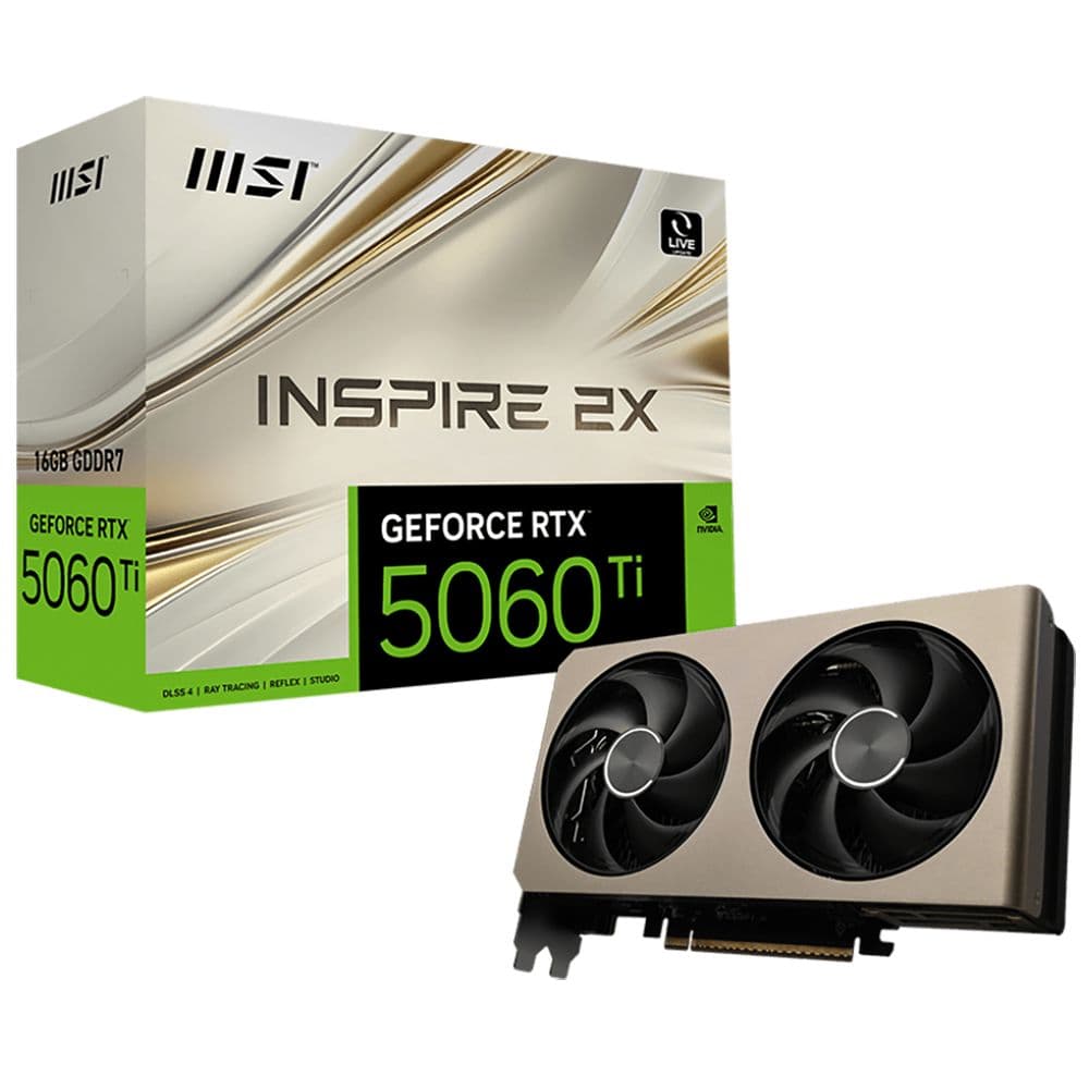 Видеокарта MSI RTX5060Ti INSPIRE 2X 16GB GDDR7 128bit 3xDP HDMI 2FAN RTL