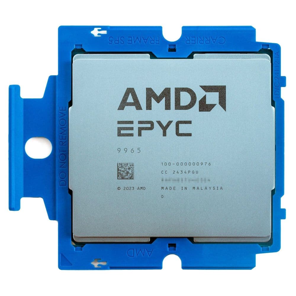 Центральный Процессор AMD EPYC 9965 192 Cores, 384 Threads, 2.25/3.7GHz, 32M, DDR5-6400, 2S, 500/500W OEM