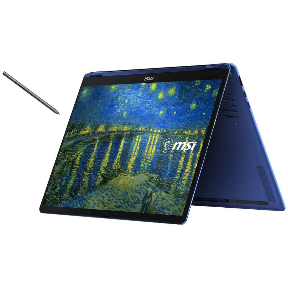 Ноутбук MSI Prestige 14 Flip AI+ The Starry Night-400RUY Intel Core Ultra X9 378H/32Gb (soldered D5)/SSD1Tb/UMA/14"/OLED/Touch/WUXGA/1920x1200/60Hz/Win11Pro/Star Blue/1.37kg